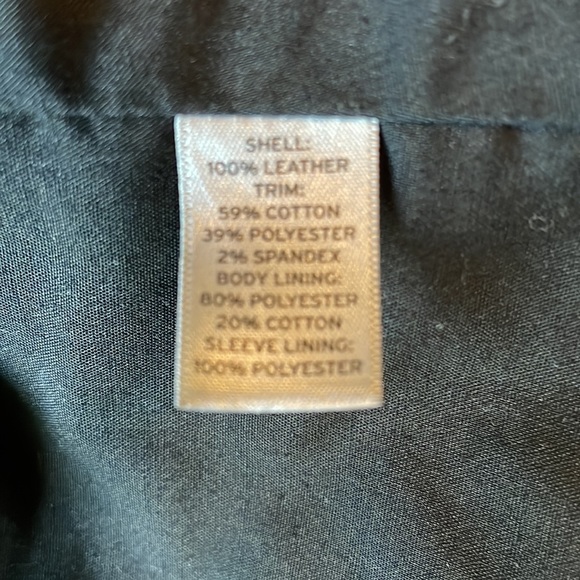 Trouve leather jacket with under arm knit dome front closure deep V front Sz S - Picture 6 of 8